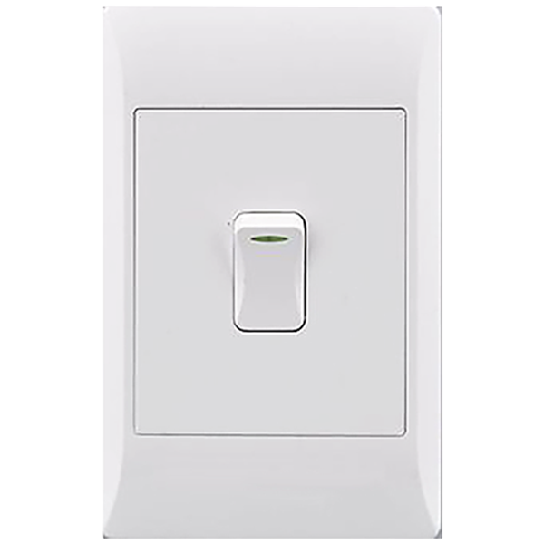 Electricmate 1 Lever 1-Way 2 x 4 Switch, White