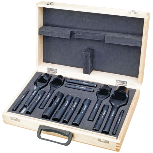 Groz Hollow Punch and Wad Punch Set, 14 Piece HPL_14M-ST