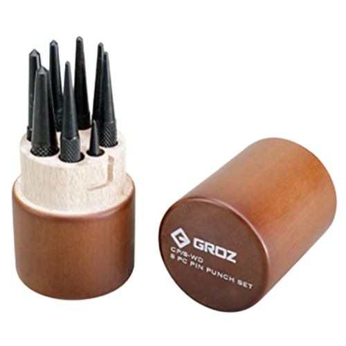 Groz Round Head Centre Punch Set 8 Piece with Box 1.5mm to 5.5mm CP_8-WD