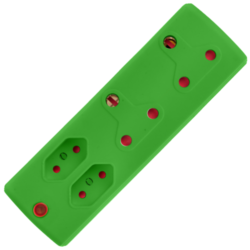 Electricmate Green 4 Way Adaptor, 2 x 16A + 2 x 5A