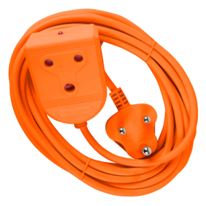 Electricmate Orange Extension Lead 5 Metre, 16 Amp with 1.5mm Cord