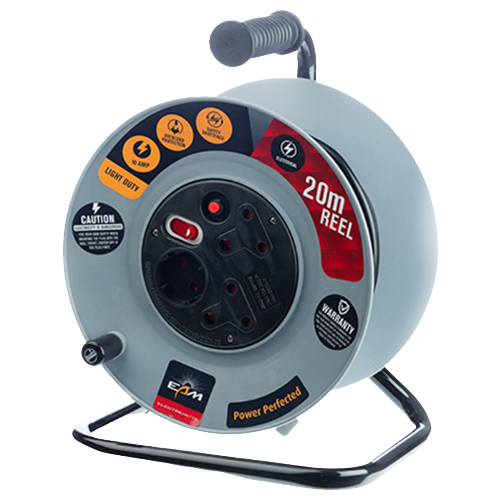 Electricmate Plastic Extension Reel 20 Metre, 10 Amps