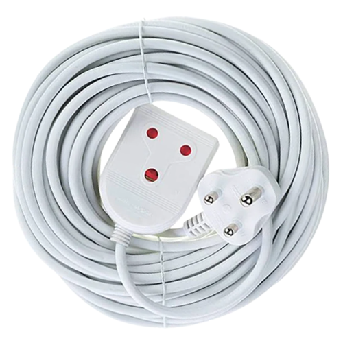 Electricmate White Extension Lead 20 Metre, 16 Amp with 1.5mm Cord