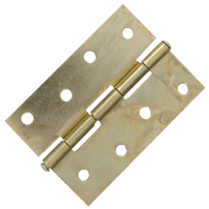 Mackie Brass Plated Butt Hinge 100mm x 75mm, Pair