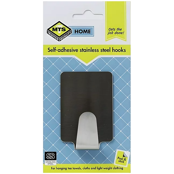 Mts Home Stainless Steel Large Rectangular Hook, 1 Piece