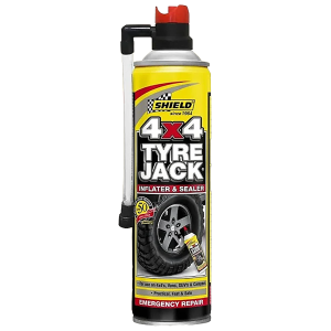 Shield 4 x 4 Tyre Jack Inflator and Sealer 500ml, SH259