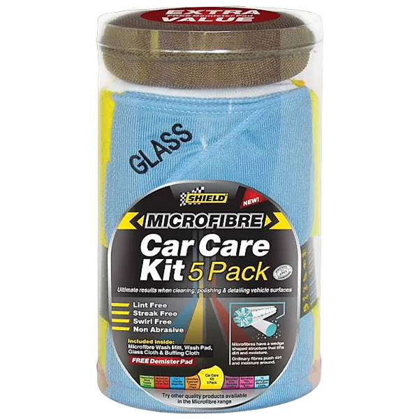 Shield Microfibre Car Care Kit 5 Pack, SH285