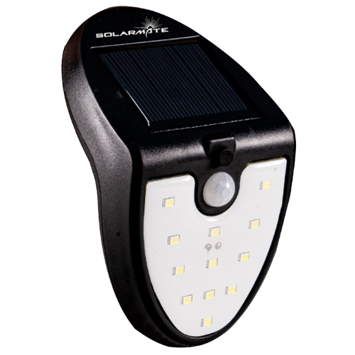 Solarmate 15 LED Solar Motion Sensor Wall Light, Black