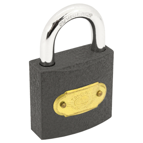 Tri-circle Iron Padlock 50mm #365, Blister Pack