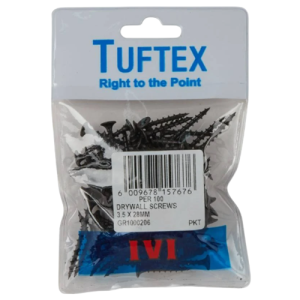 Tuftex Drywall Screw 3.5mm x 28mm, Pack of 100