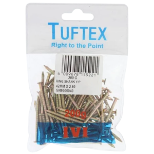 Tuftex Yellow Passivated Ring Shank Nail 42mm x 2.8mm, 200g