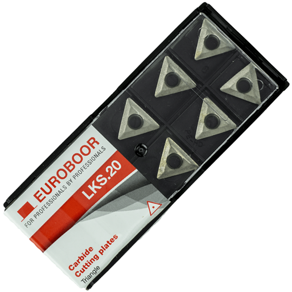 Euroboor LKS.20 - B45 Carbide Cutting Plates (10 Pieces) for 30° and 45° Milling Heads