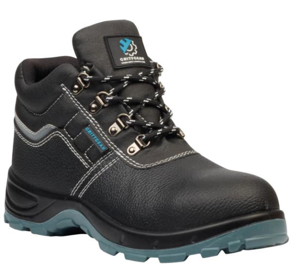Grittgear Dolomite Genuine Leather Safety Boot STC GG - Black